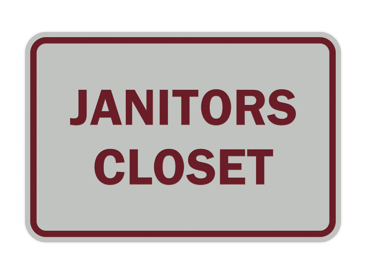 Signs ByLITA Classic Framed Janitors Closet