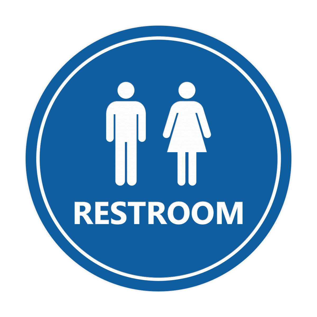 Signs ByLITA Circle Unisex Restroom Sign