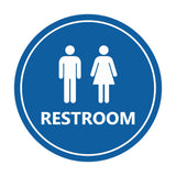Signs ByLITA Circle Unisex Restroom Sign