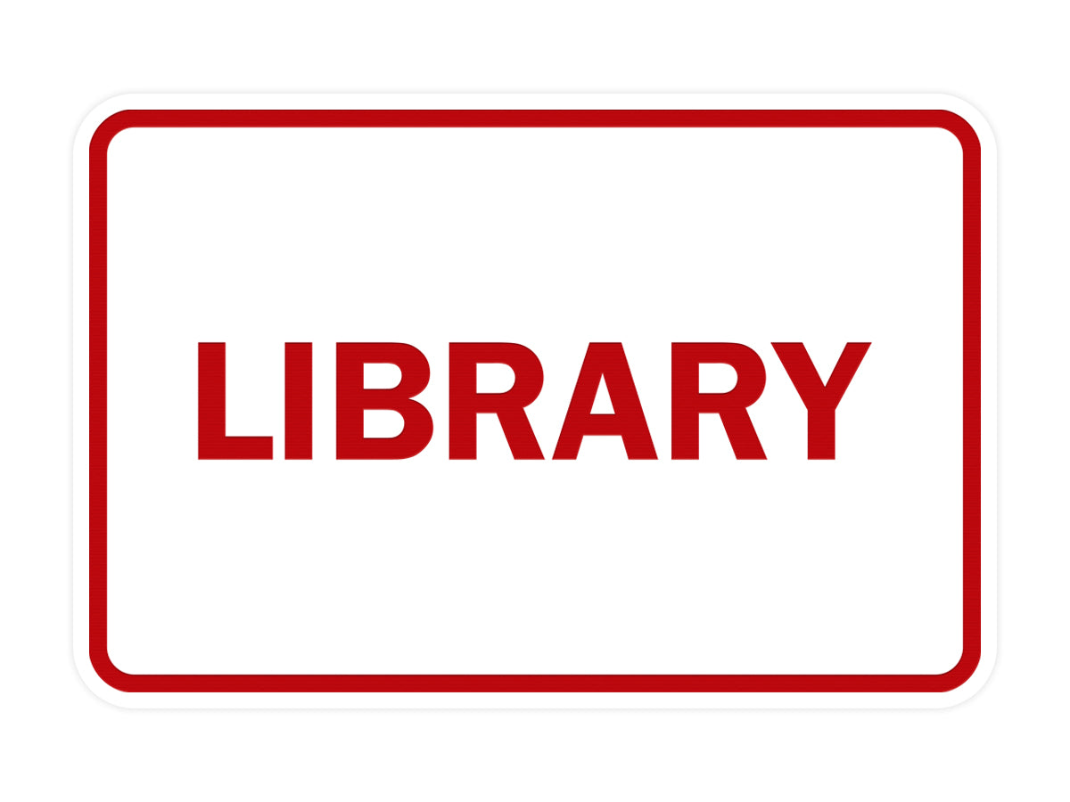 Signs ByLITA Classic Library Sign