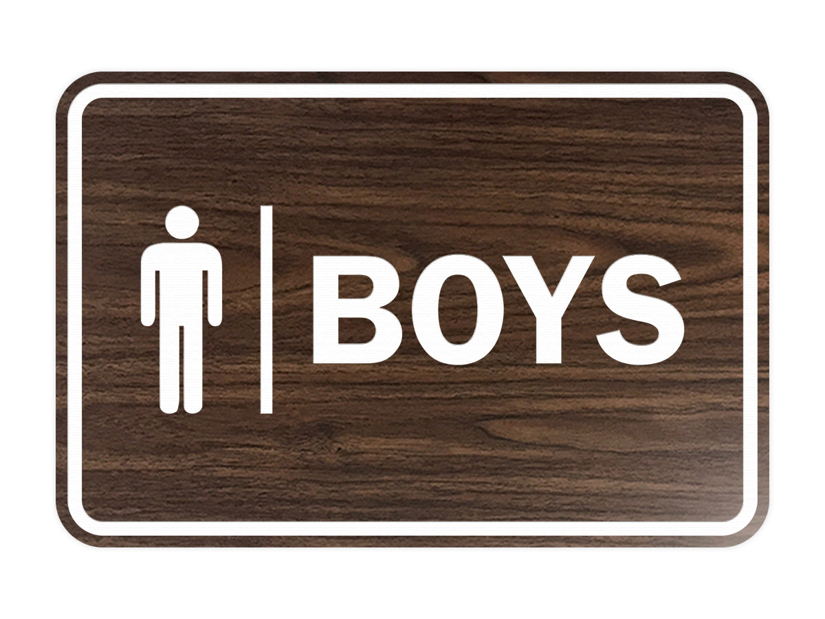 Signs ByLITA Classic Boys (male bathroom icon) Sign