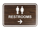 Signs ByLITA Classic Framed Restrooms Right Arrow Sign