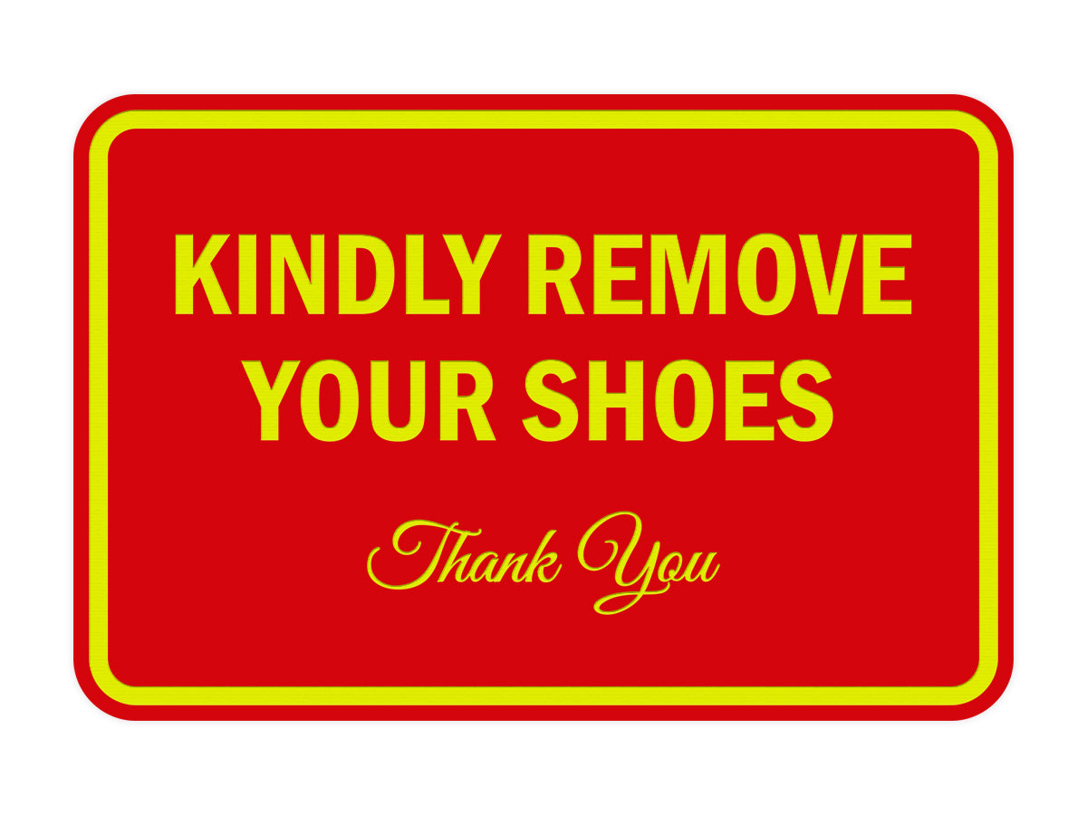 Signs ByLITA Classic Framed Kindly Remove Your Shoes