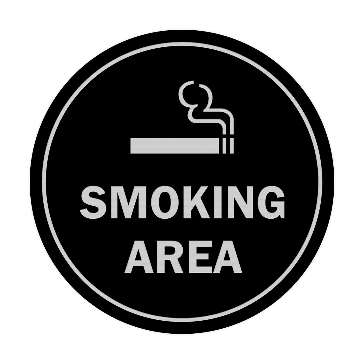 Signs ByLITA Circle Smoking Area Sign
