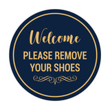Signs ByLITA Circle Welcome Please Remove Your Shoes Sign