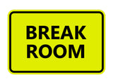 Signs ByLITA Classic Framed Break Room Sign
