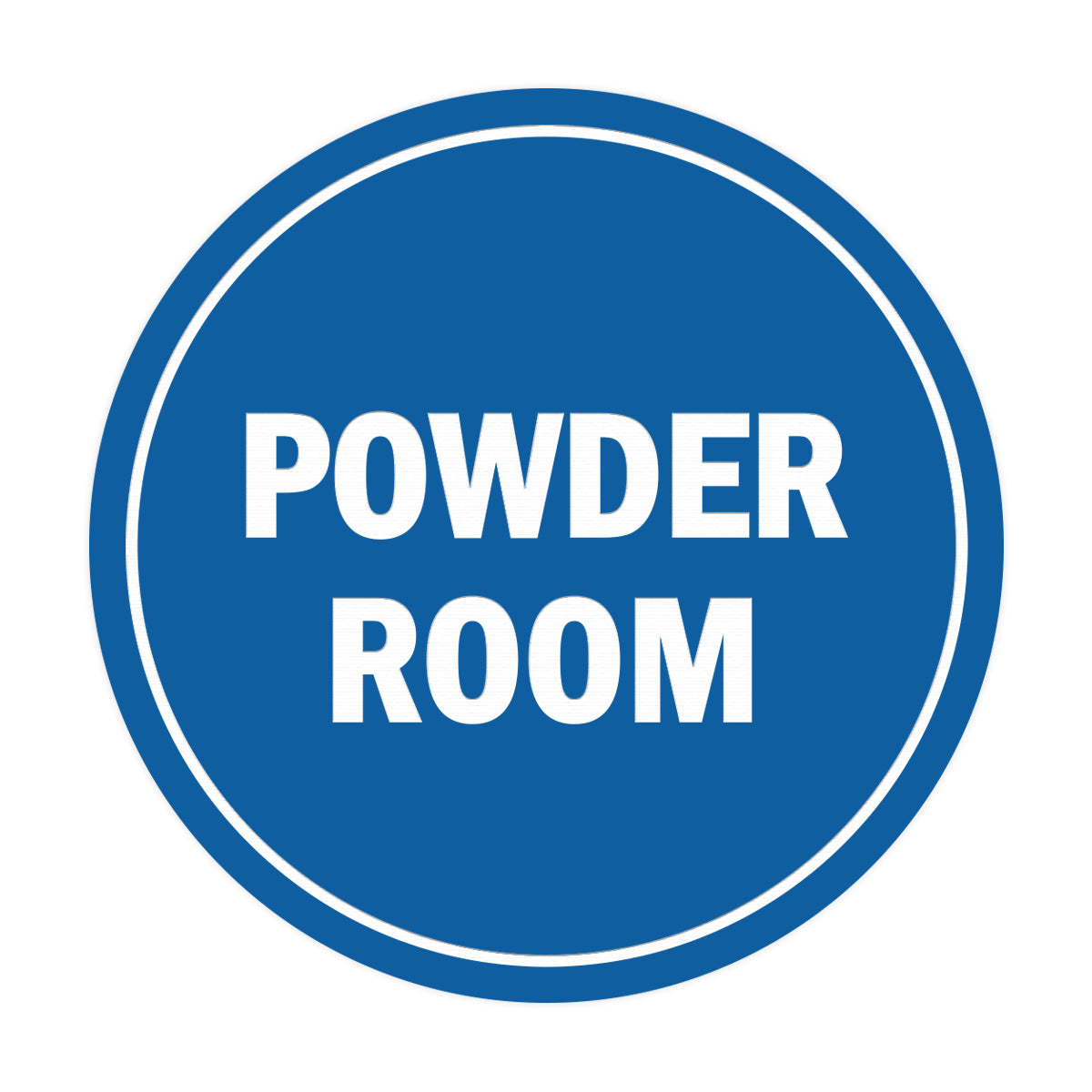 Signs ByLITA Circle Powder Room Sign