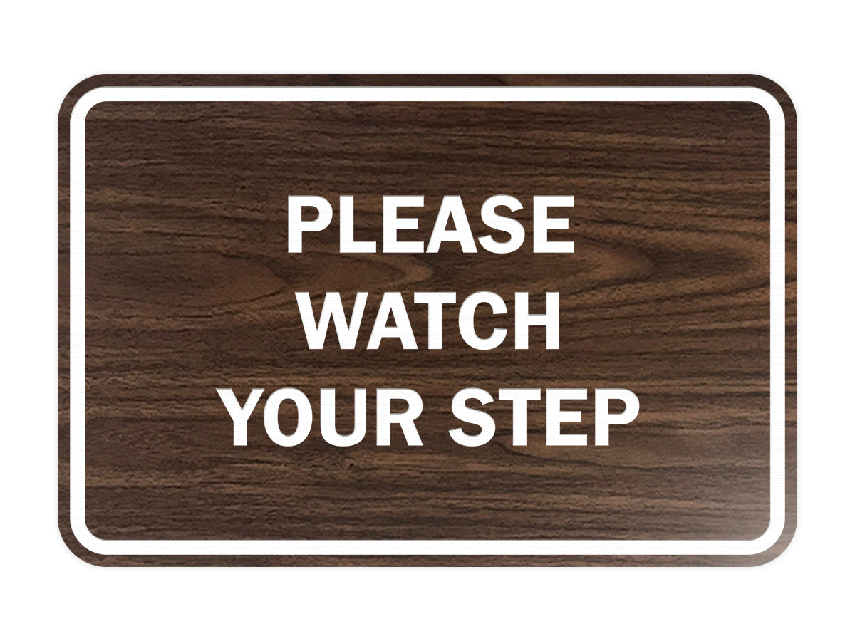 Signs ByLITA Classic Framed Please Watch Your Step Sign