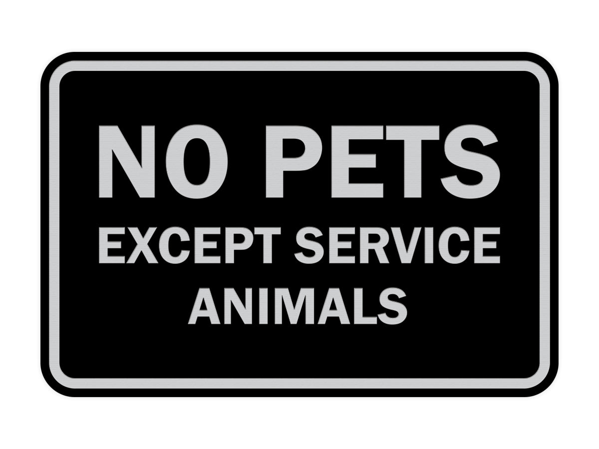 Signs ByLITA Classic Framed No Pets Except Service Animals Sign