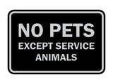 Signs ByLITA Classic Framed No Pets Except Service Animals Sign