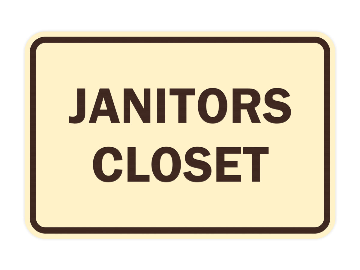 Signs ByLITA Classic Framed Janitors Closet