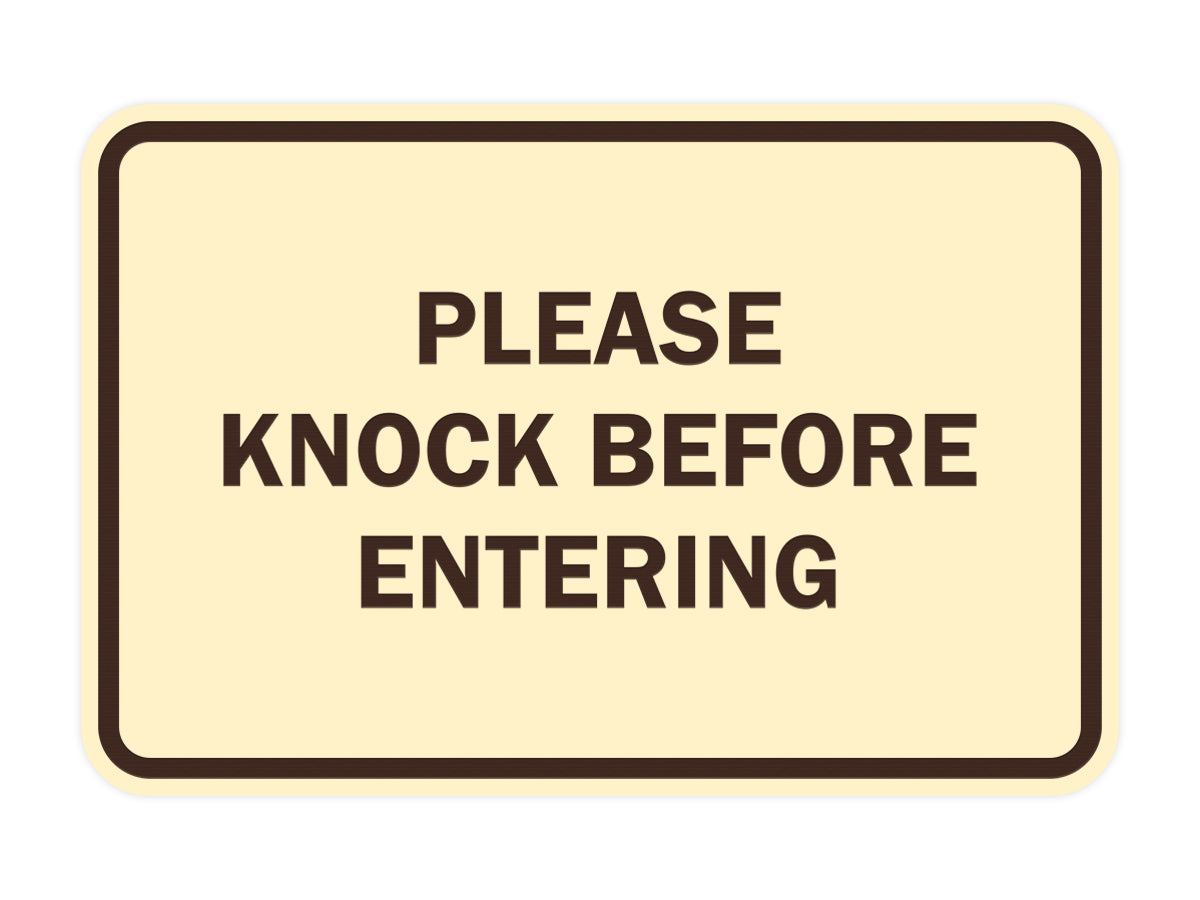 Signs ByLITA Classic Framed Please Knock Before Entering