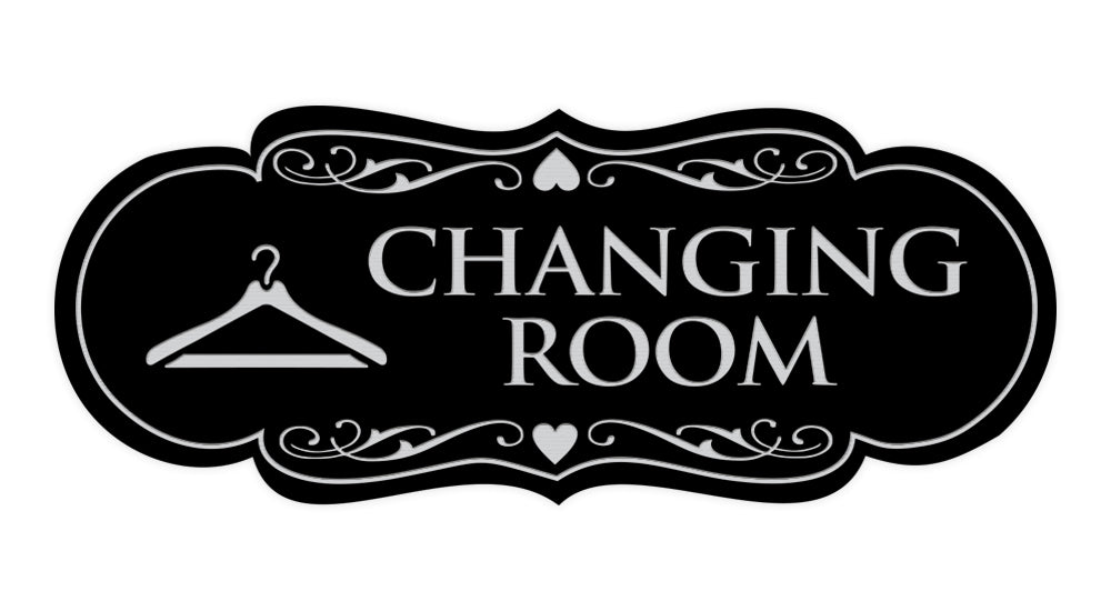 Signs ByLITA Designer Changing Room Sign with Adhesive Tape, Mounts On Any Surface, Weather Resistant, Indoor/Outdoor Use