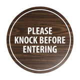 Signs ByLITA Circle Please Knock Before Entering Sign