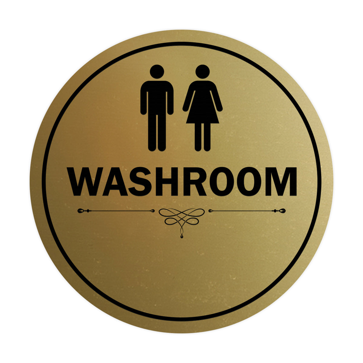 Signs ByLITA Circle Washroom Sign