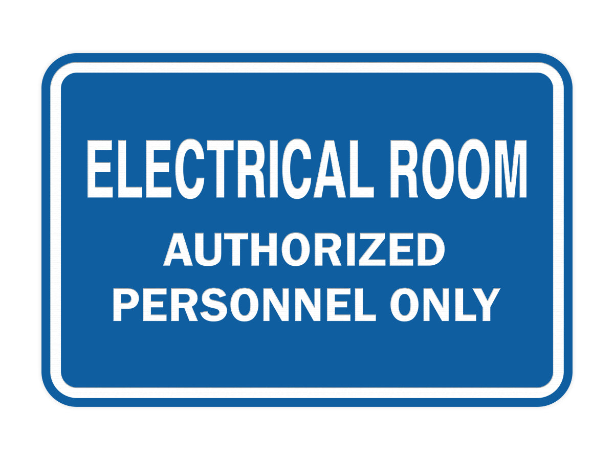 Signs ByLITA Classic Framed ELECTRICAL ROOM AUTHORIZED PERSONNEL ONLY Sign