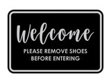 Signs ByLITA Classic Framed Welcome please remove shoes before entering