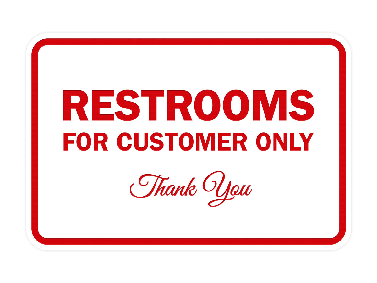 Signs ByLITA Classic Framed Restroom for customers Sign