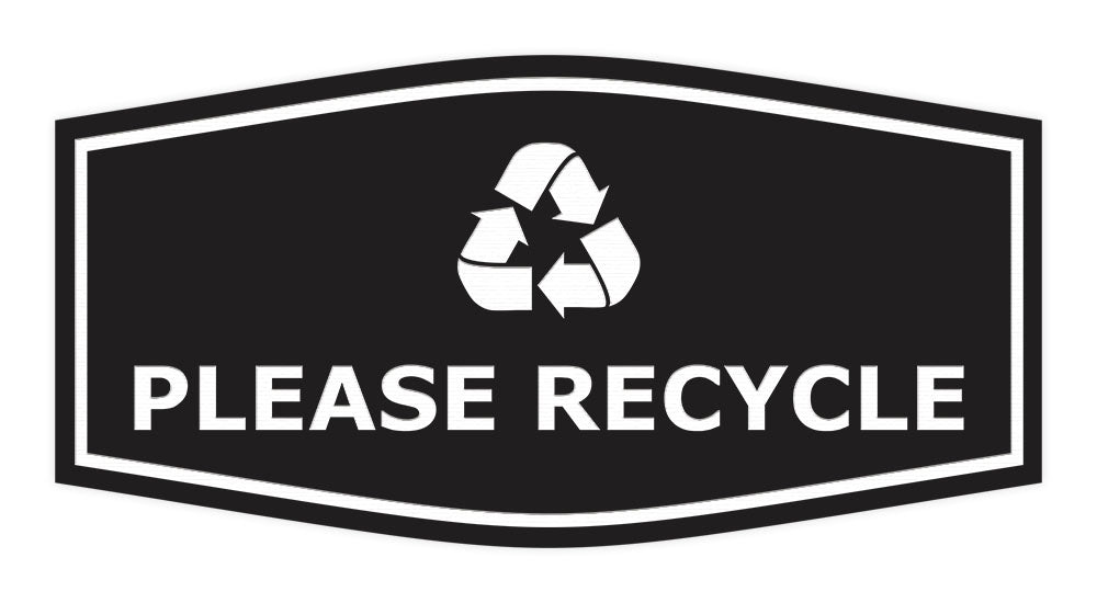 Fancy Please Recycle Wall or Door Sign