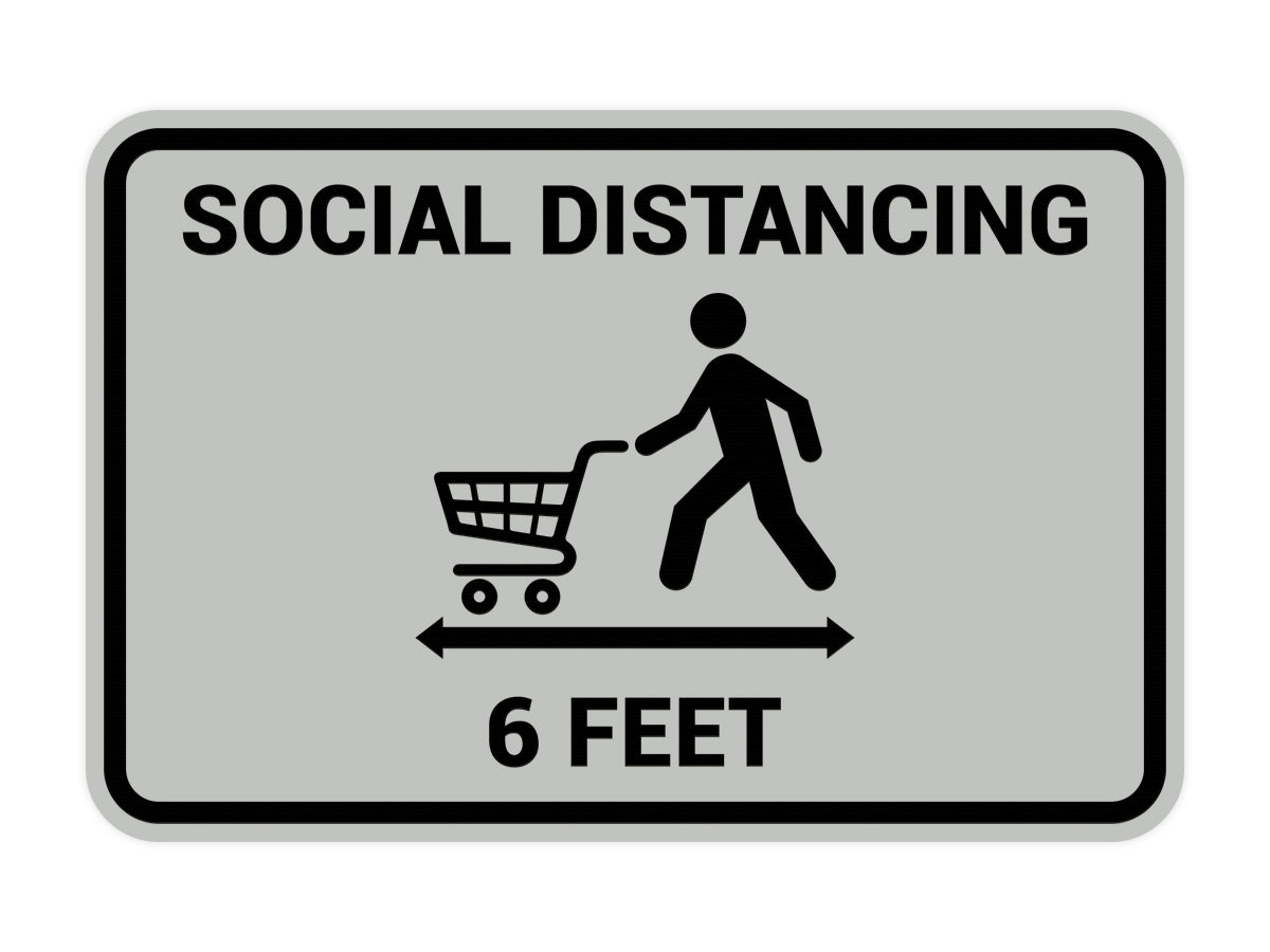 Signs ByLITA Classic Framed Social Distancing Sign