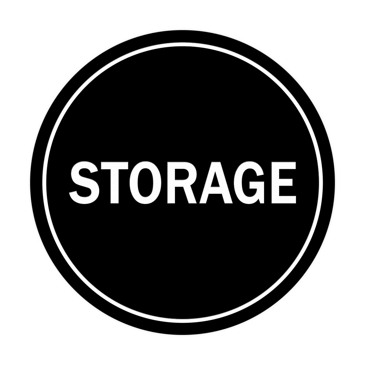 Black Signs ByLITA Circle Storage Sign