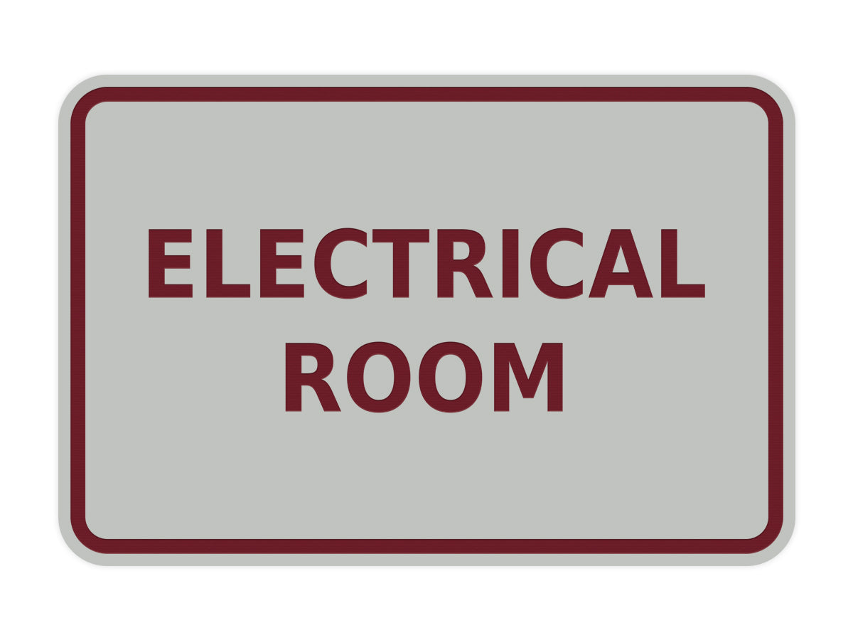 Signs ByLITA Classic Framed Electrical Room