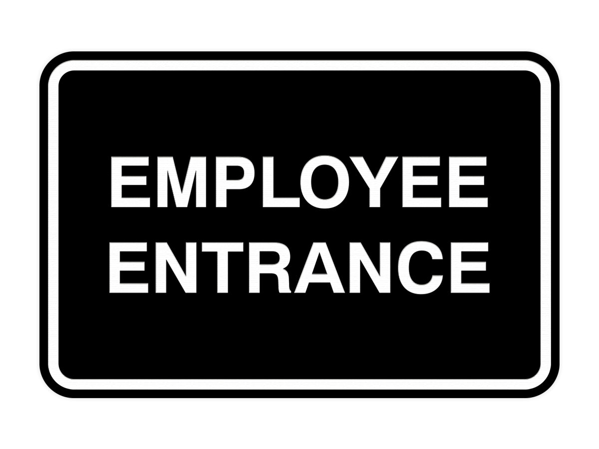 Signs ByLITA Classic Framed Employee Entrance Sign