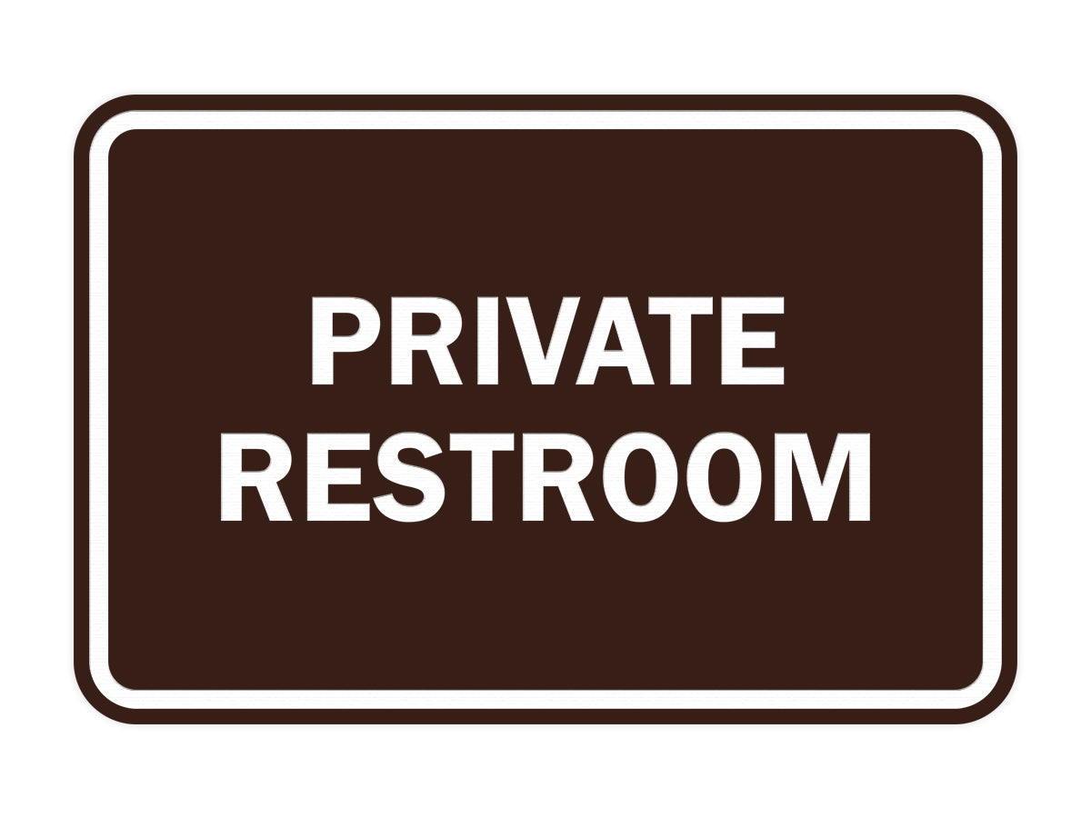 Signs ByLITA Classic Framed Private Restroom Sign