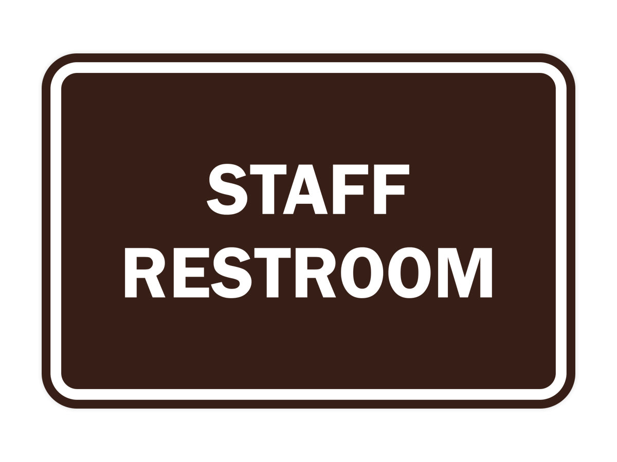 Signs ByLITA Classic Framed Staff Restroom Sign