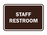 Signs ByLITA Classic Framed Staff Restroom Sign