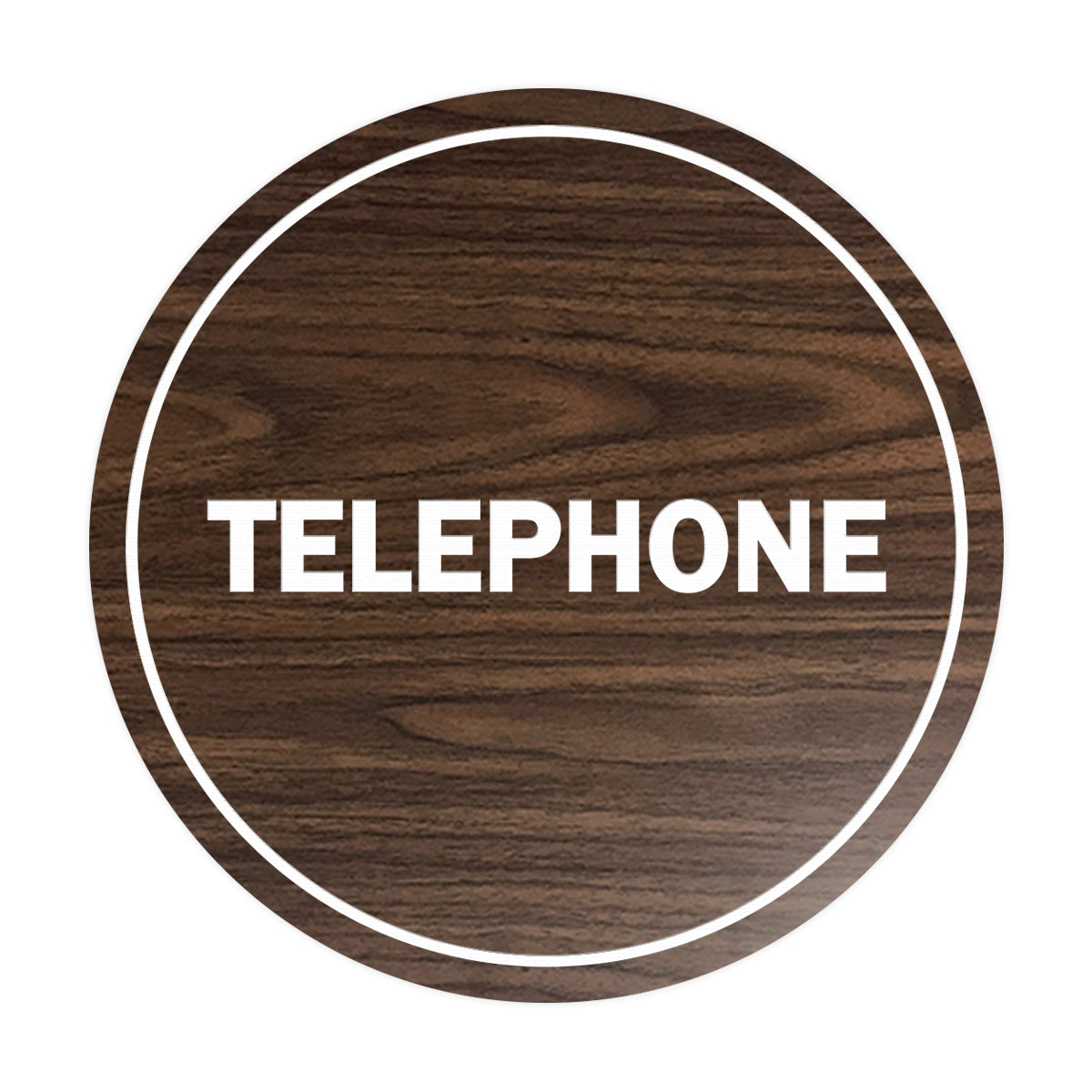 Signs ByLITA Circle Telephone Sign