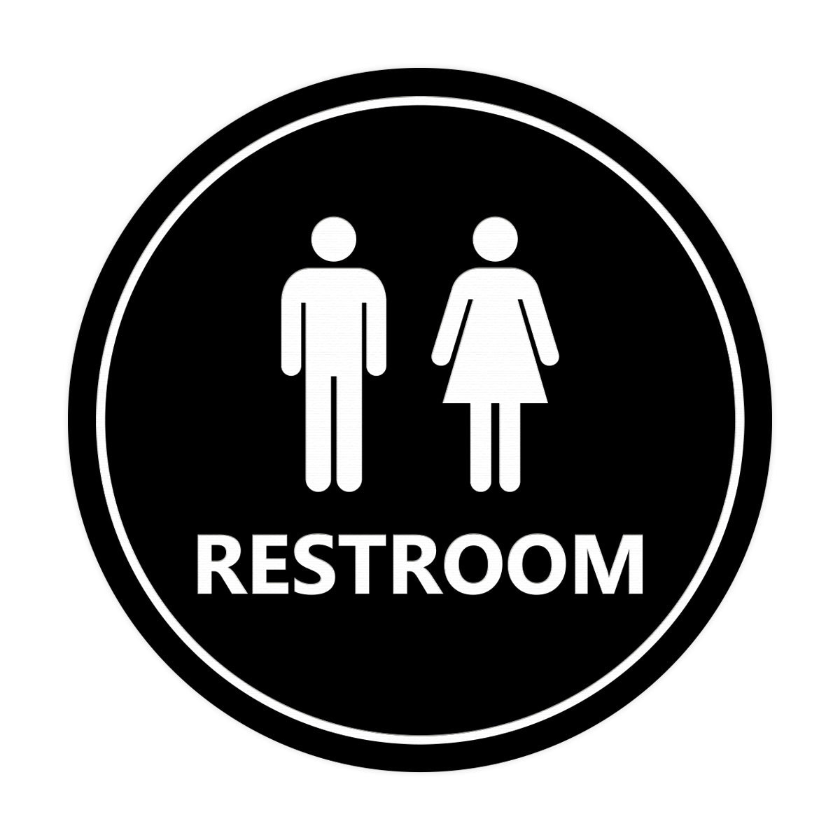Signs ByLITA Circle Unisex Restroom Sign