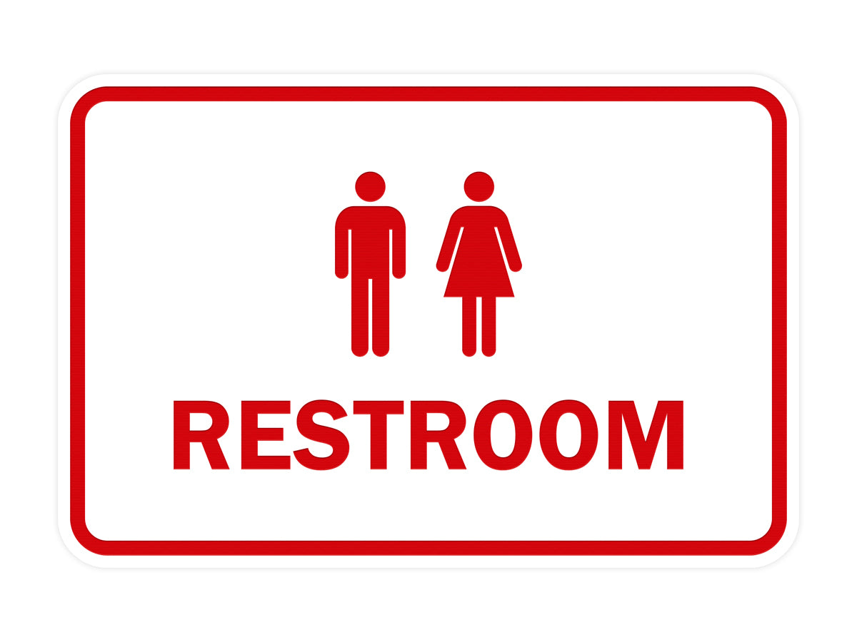 Signs ByLITA Classic Framed Unisex Restroom Sign