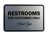 Signs ByLITA Classic Framed Restroom for customers Sign