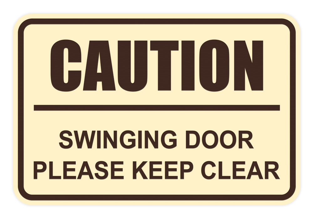 Signs ByLITA Classic Framed Caution Swinging Door Please Keep Clear Sign