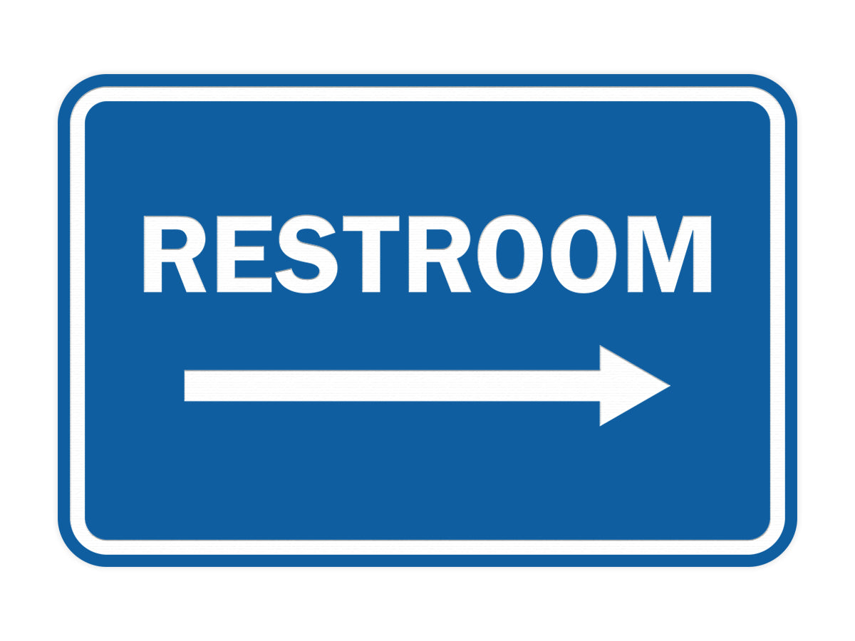 Signs ByLITA Classic Framed Restroom Directional Right Arrow
