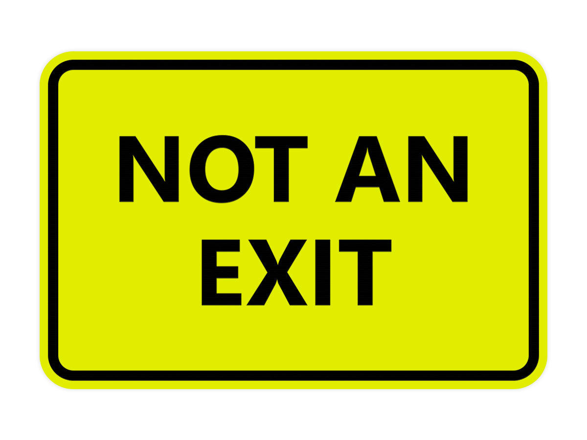 Signs ByLITA Classic Framed Not an Exit Sign