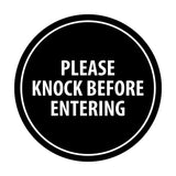 Signs ByLITA Circle Please Knock Before Entering Sign