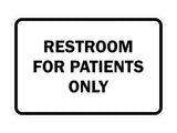 Signs ByLITA Classic Framed Restrooms For Patients Only Sign