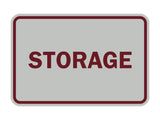 Light Grey / Burgundy Signs ByLITA Classic Framed Storage Sign