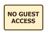 Signs ByLITA Classic Framed No Guest Access Sign