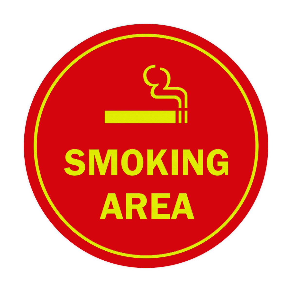 Signs ByLITA Circle Smoking Area Sign