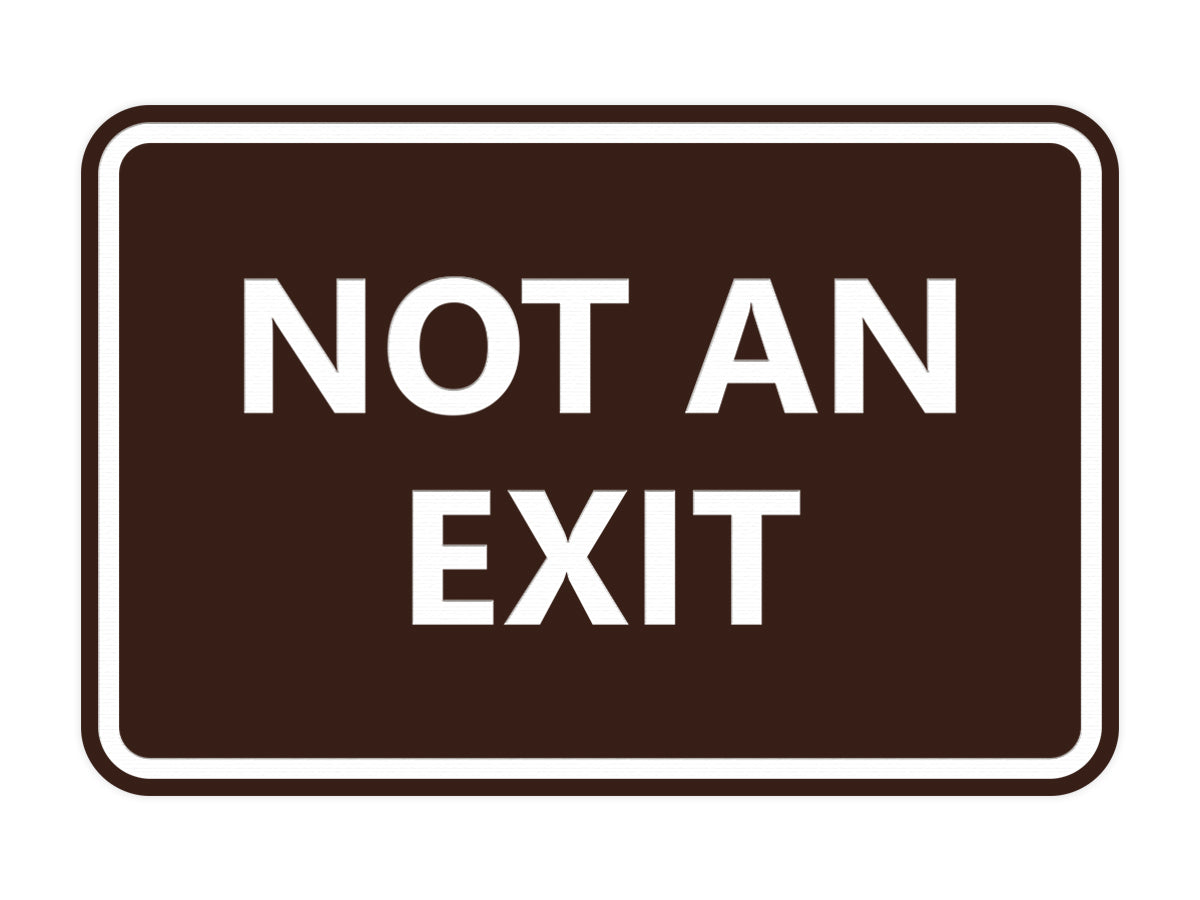 Signs ByLITA Classic Framed Not an Exit Sign