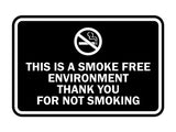 Signs ByLITA Classic Framed This is a Smoke Free Env Thank you for not smoking Sign