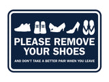Signs ByLITA Classic Framed Please Remove Your Shoes Sign