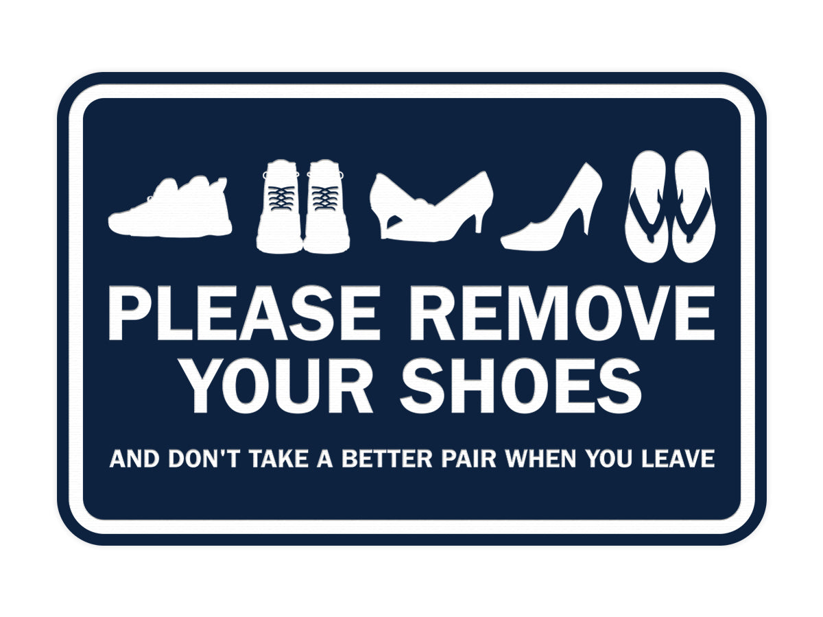 Signs ByLITA Classic Framed Please Remove Your Shoes Sign