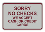 Signs ByLITA Classic Framed Sorry No Checks Sign