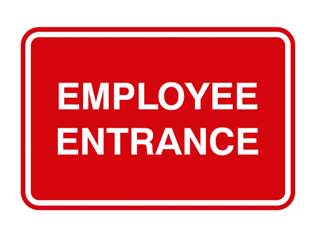 Signs ByLITA Classic Framed Employee Entrance Sign