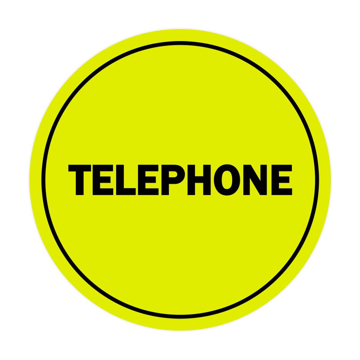 Signs ByLITA Circle Telephone Sign