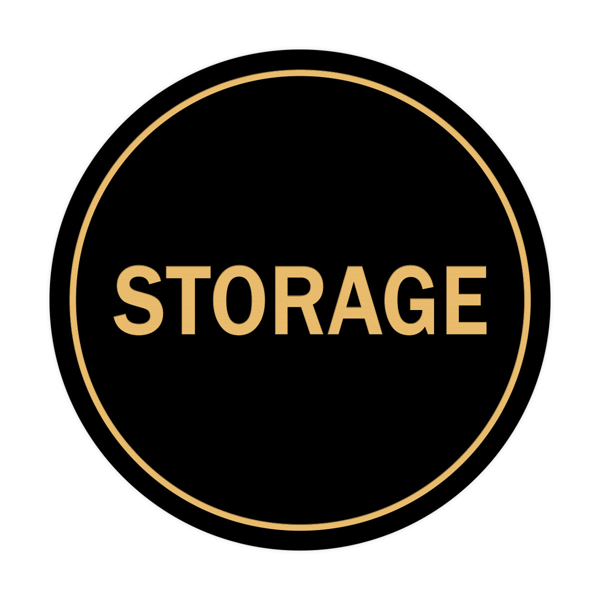 Black / Gold Signs ByLITA Circle Storage Sign